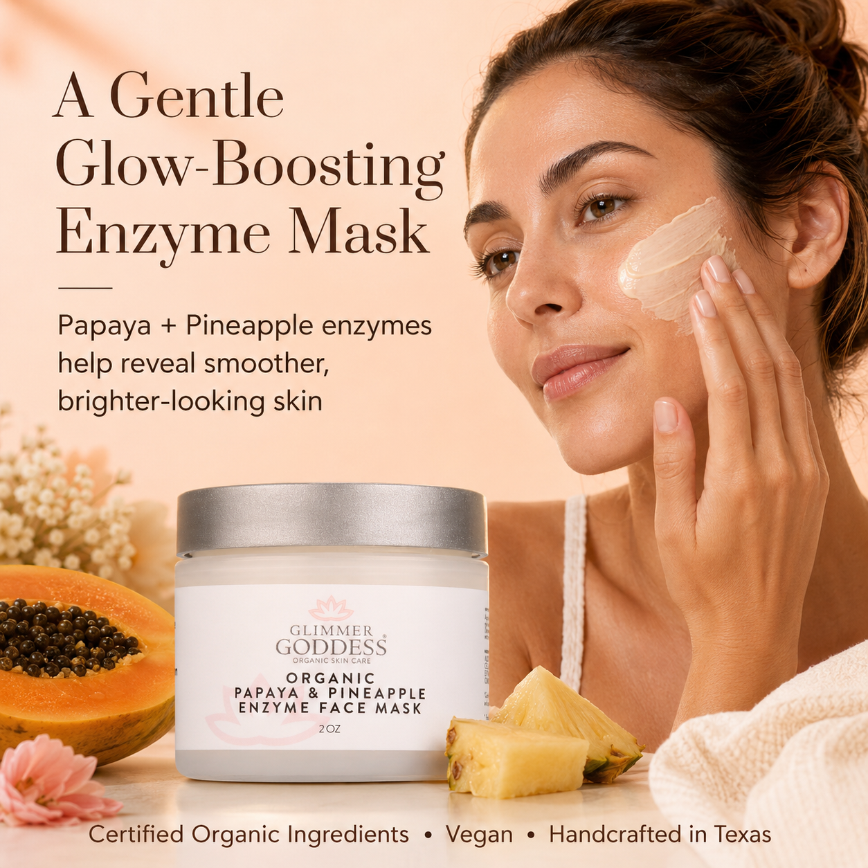 Organic Papaya Pineapple Enzyme Face Mask – Gentle Exfoliating Treatment
