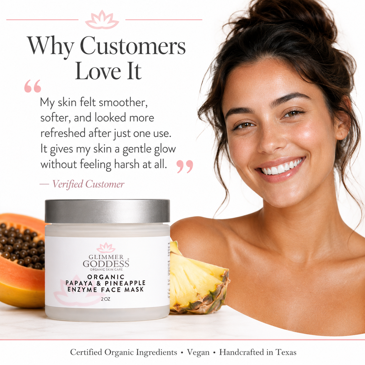 Organic Papaya Pineapple Enzyme Face Mask – Gentle Exfoliating Treatment