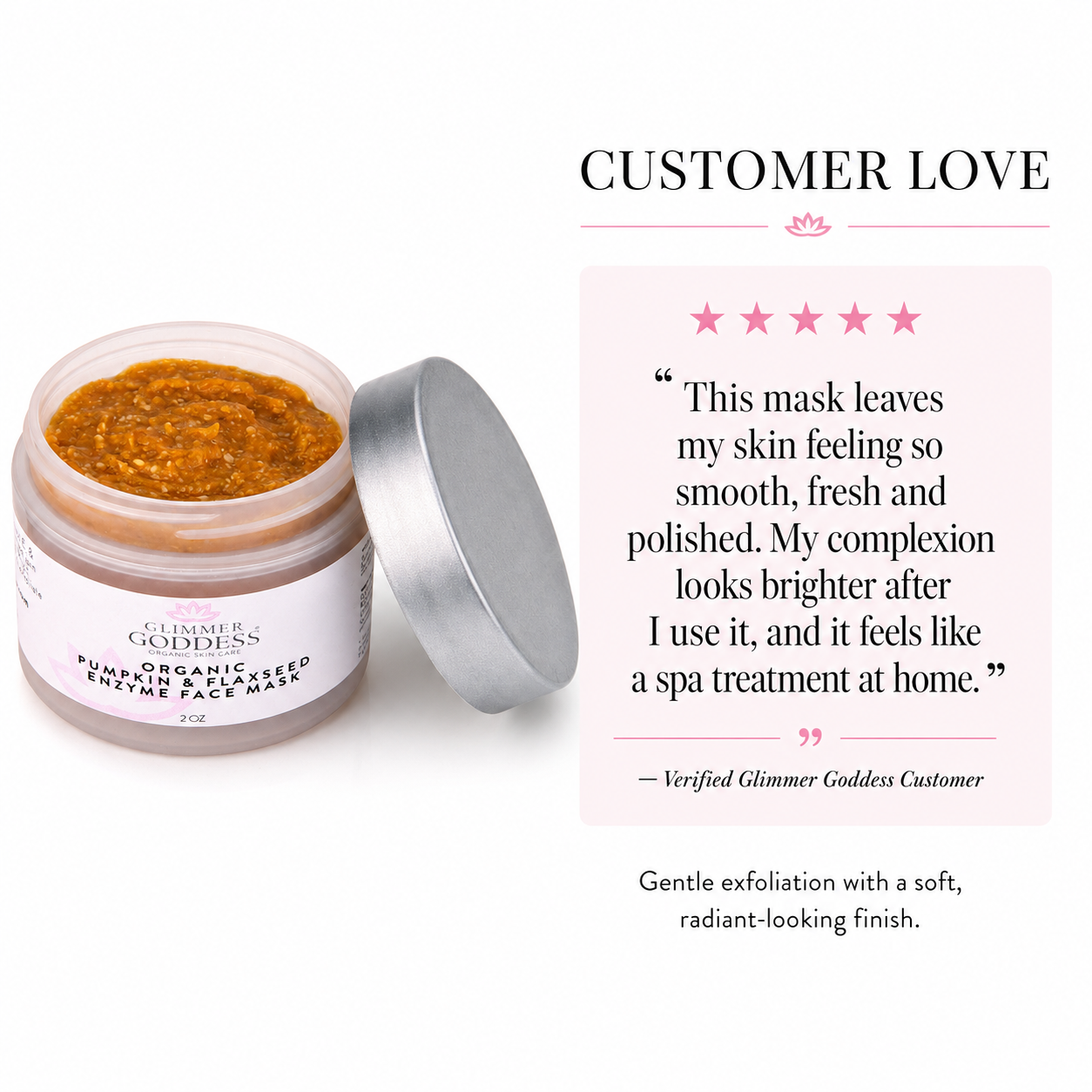 Organic Pumpkin Flaxseed Enzyme Face Mask – Brightening & Tightening Mask for Glowing Skin