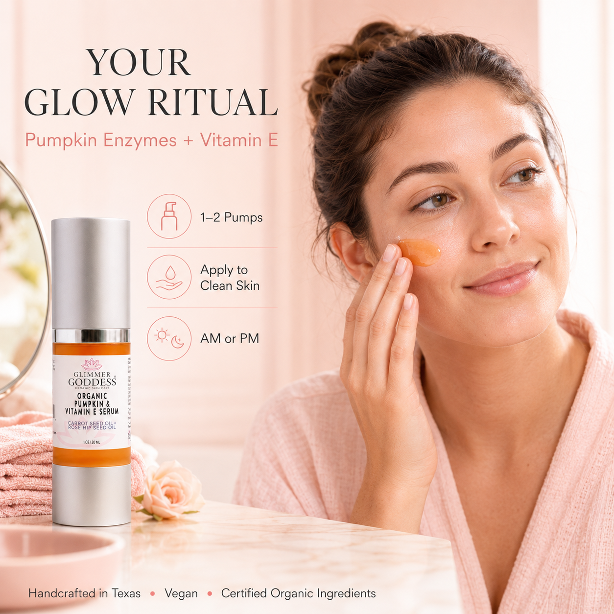 Organic Pumpkin Enzyme Serum – Exfoliating Glow Treatment