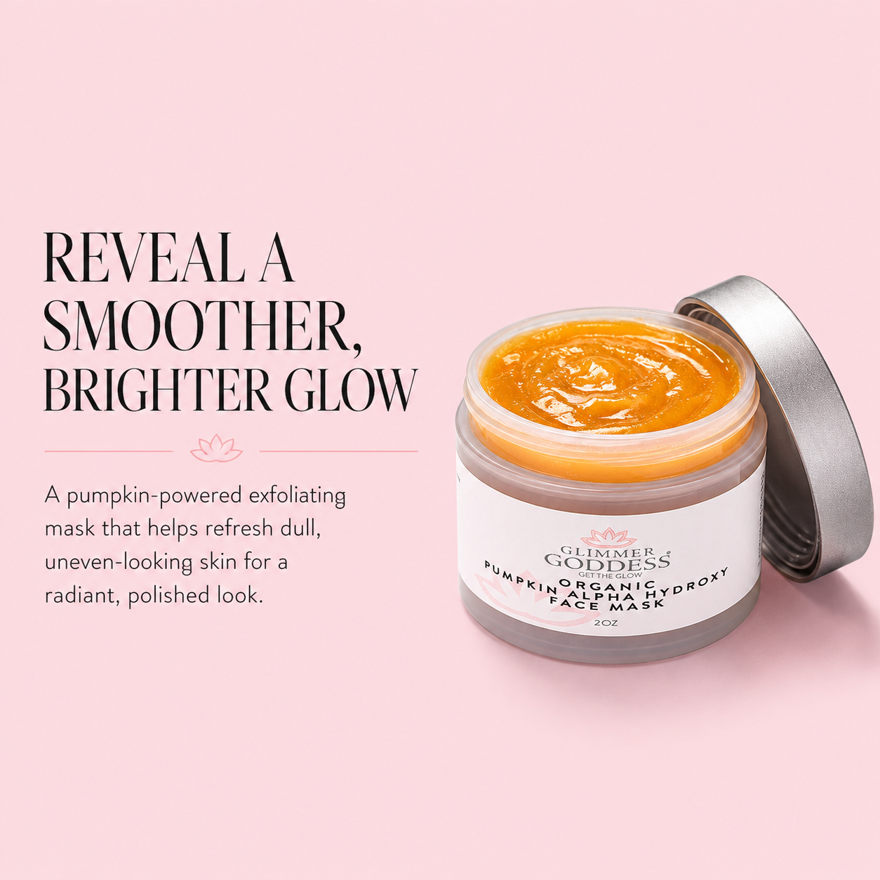 Organic Pumpkin AHA Face Mask – Exfoliating Treatment for Wrinkles & Glow