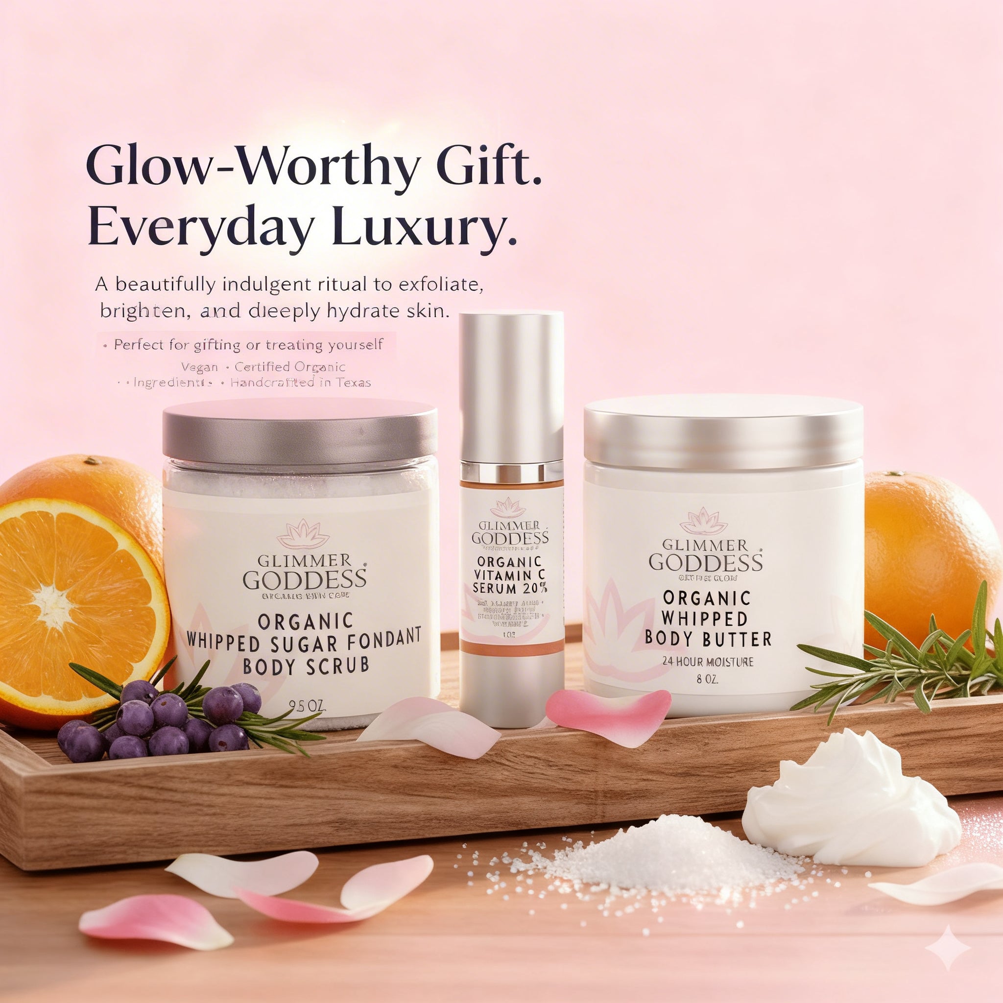 Radiance Glow Organic Skincare Gift Set – Exfoliate, Brighten & Hydrate Naturally