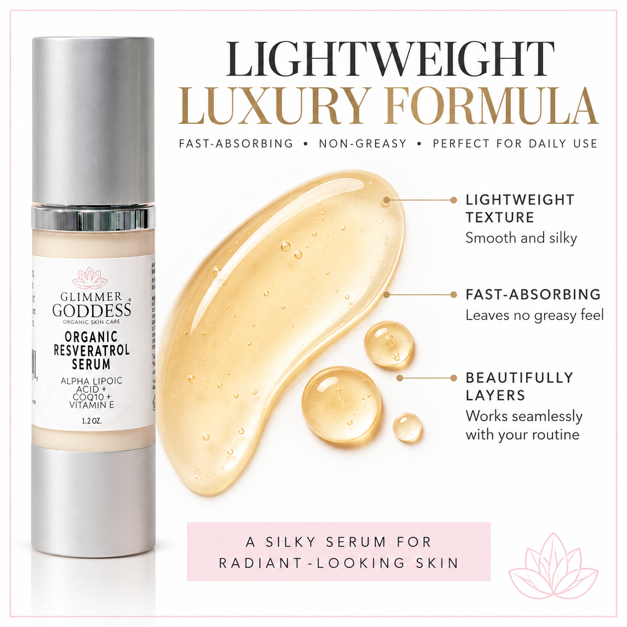 Organic Resveratrol Serum – Instant Firming