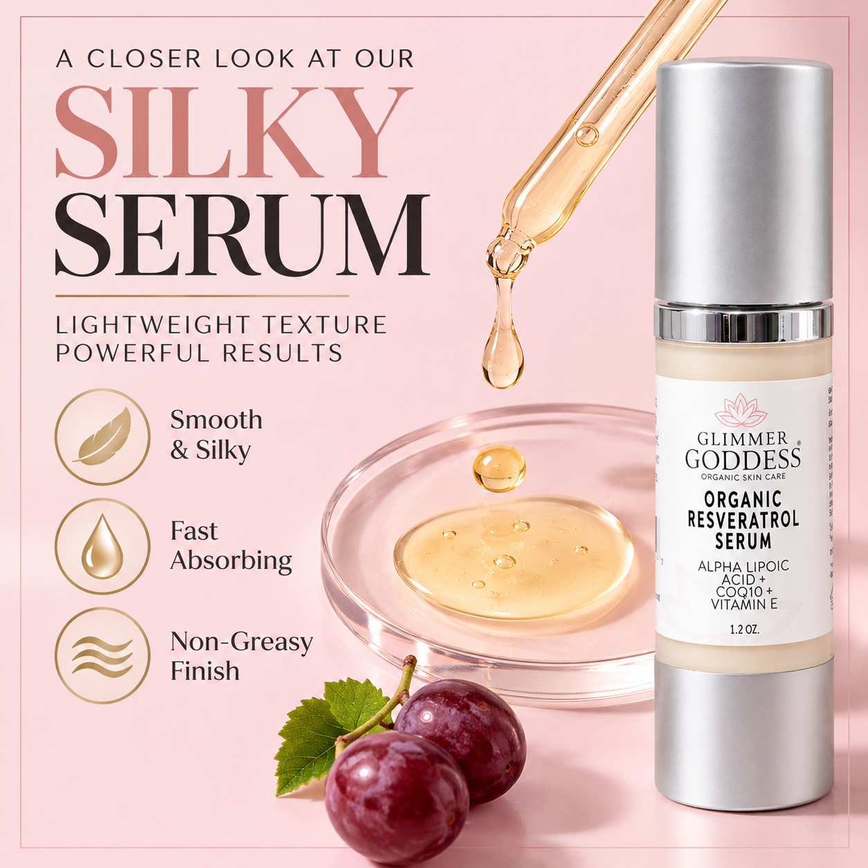 Organic Resveratrol Serum – Instant Firming