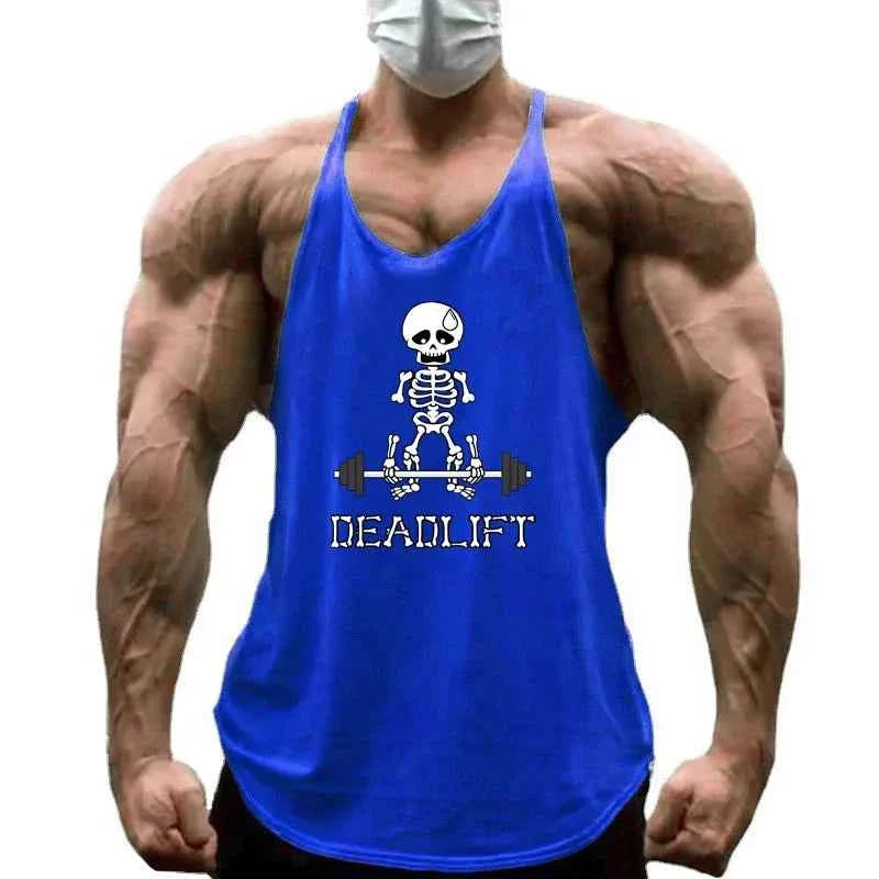Men's THRIXINE gym muscle workout sleeveless tank top, lightweight athletic tank top for training and fitness activities.