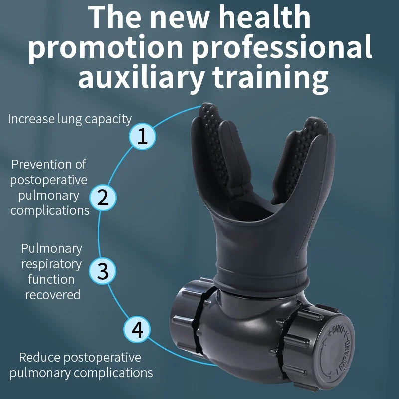ARBA Global sports breathing trainer exercise lung face mouthpiece for respiratory fitness and healthy household care.