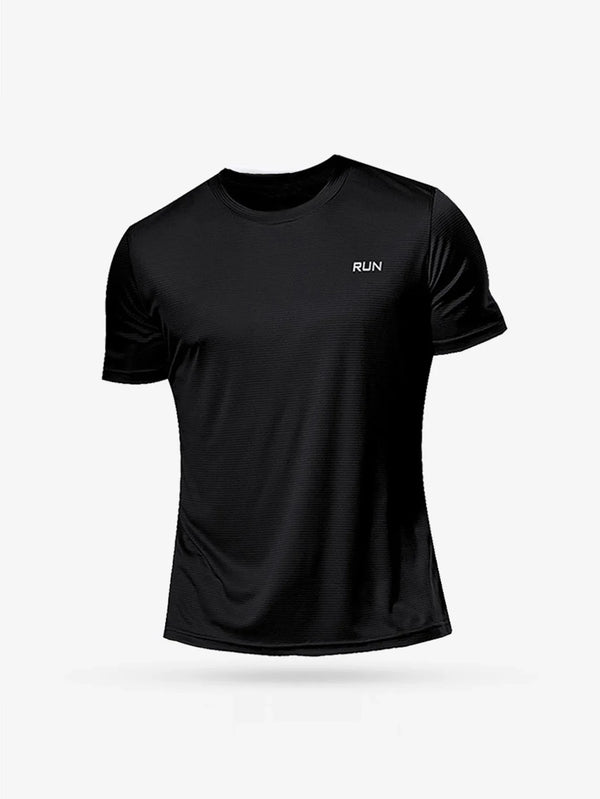 Men's MANDOTOS running shirt featuring quick-dry, compression fabric, ideal for soccer, jogging, and fitness workouts.