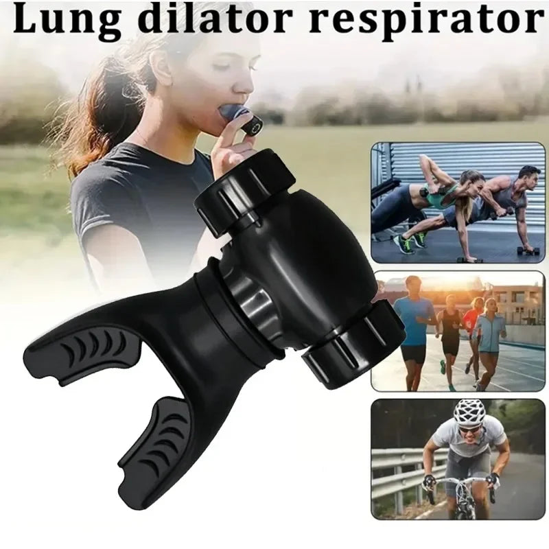 ARBA Global sports breathing trainer exercise lung face mouthpiece for respiratory fitness and household health care.