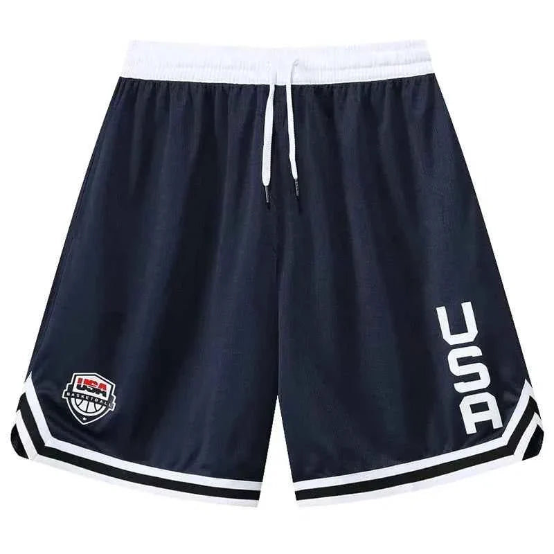 Men's THRIXINE basketball training shorts with pockets, lightweight athletic shorts designed for active sports and workouts.