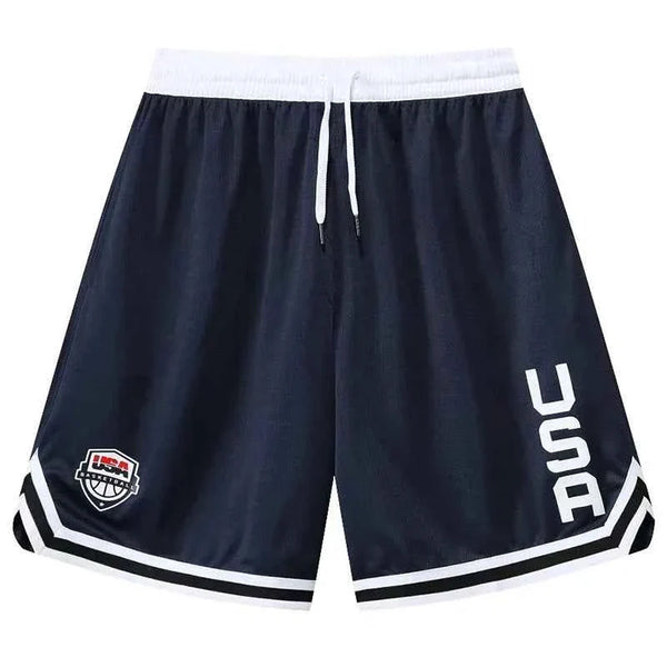 Men's THRIXINE basketball training shorts with pockets, lightweight athletic shorts designed for active sports and workouts.