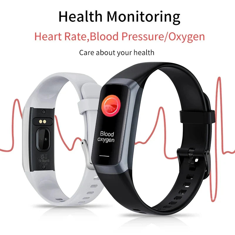 ARBA Global smartwatch with heart rate and body temperature monitor, waterproof fitness tracker for men and women.