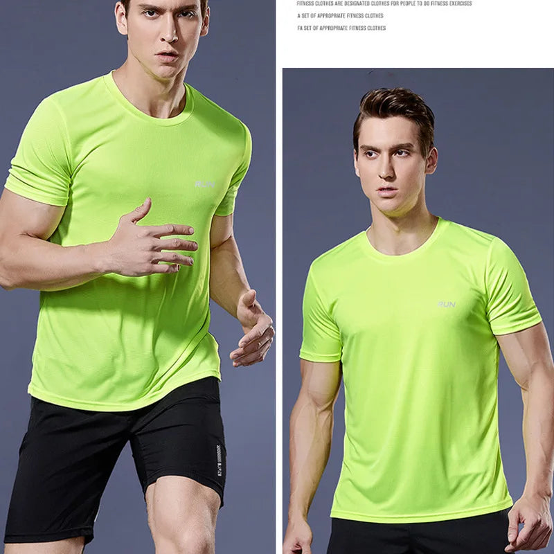 Mandotos men's running shirt, quick-dry compression sportswear jersey, ideal for jogging, gym, and fitness activities.