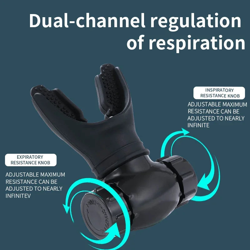 ARBA Global sports breathing trainer with mouthpiece for lung exercise and respiratory fitness, household health care accessory