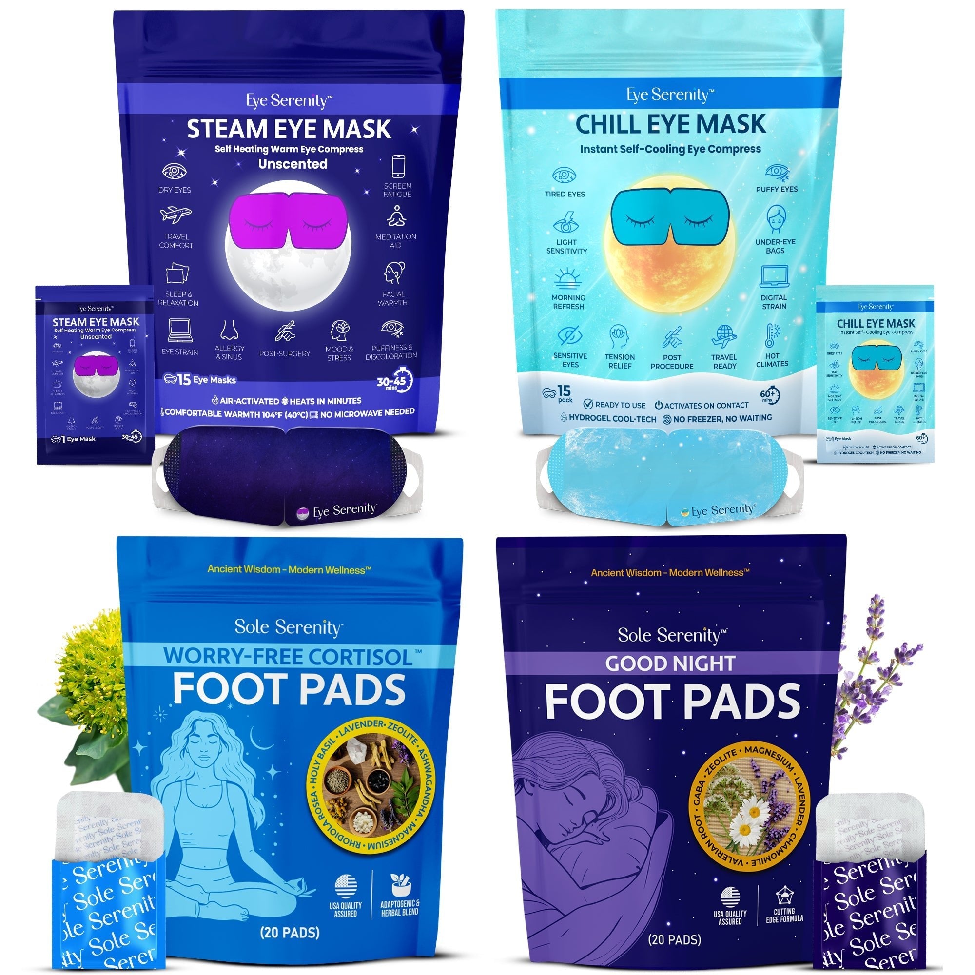 Lure Essentials Midlife Sleep & Calm Kit with calming supplements, sleep aids, and relaxation products in a bundled set.