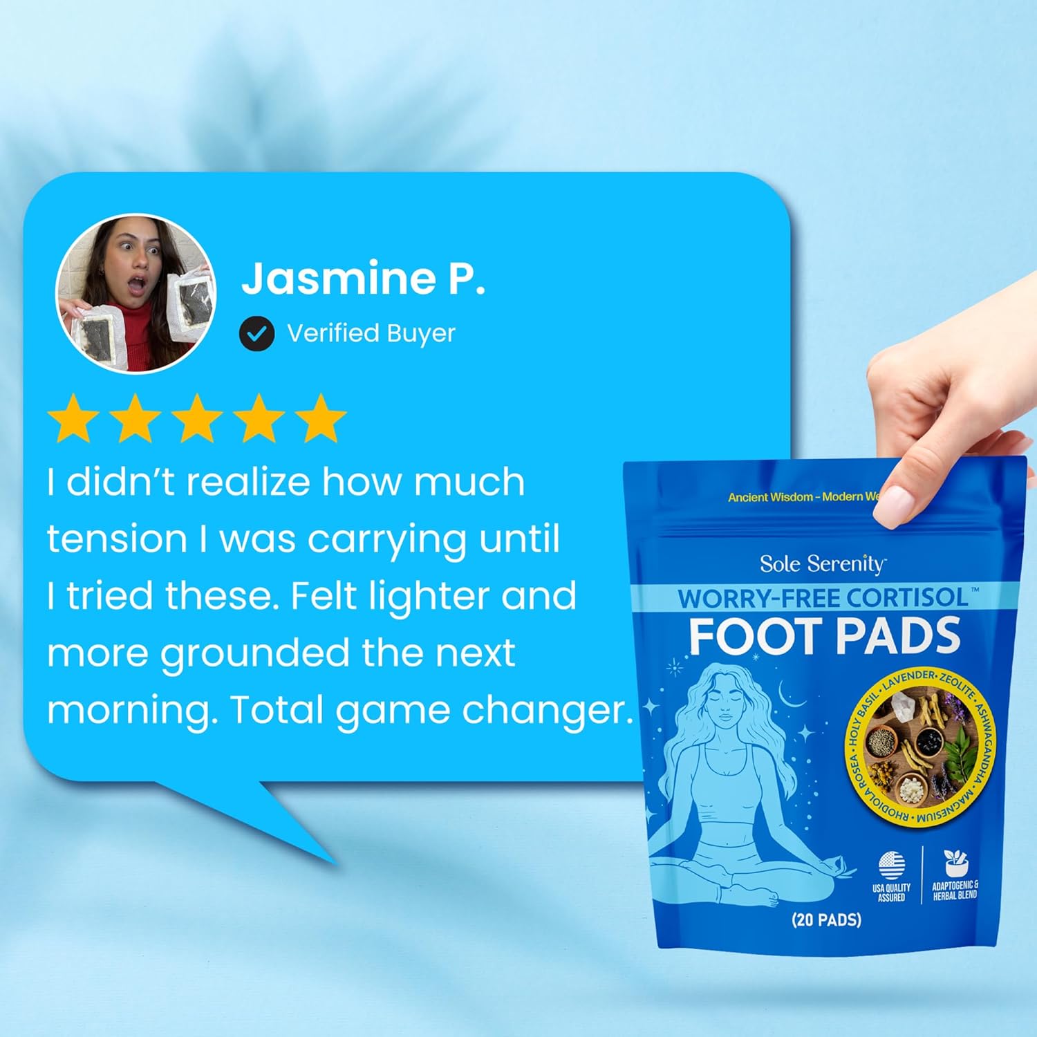 Lure Essentials Metabolic Reset Bundle for wellness and stress relief, featuring foot pads designed to support relaxation and balance.