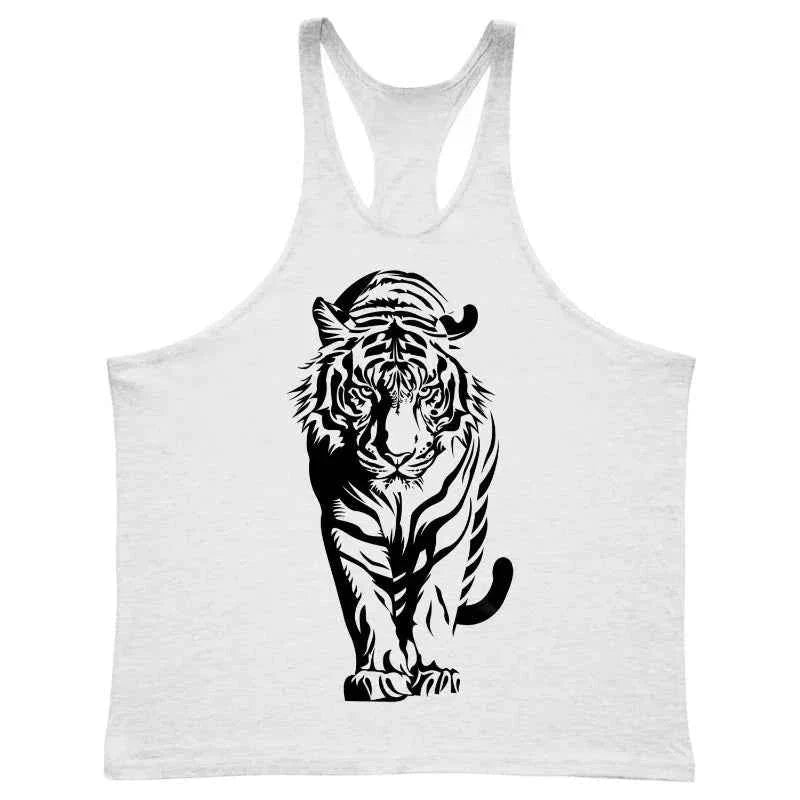 Men's cotton gym tank top sleeveless vest by THRIXINE, shown in black with a fitted design and athletic style.