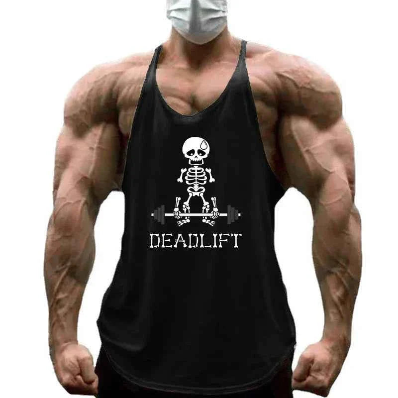 Men's THRIXINE gym muscle workout sleeveless tank top, black athletic sleeveless shirt with athletic fit and breathable fabric.