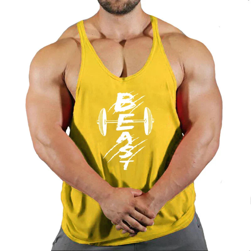 Men's THRIXINE muscle gym tank top, lightweight running vest with sleeveless design, ideal for workout and training sessions.