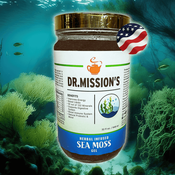 Sea moss gel by VeggieVerve, Dr. Mission Sea Moss Gel for natural energy boost, showing the jar and sea moss texture.