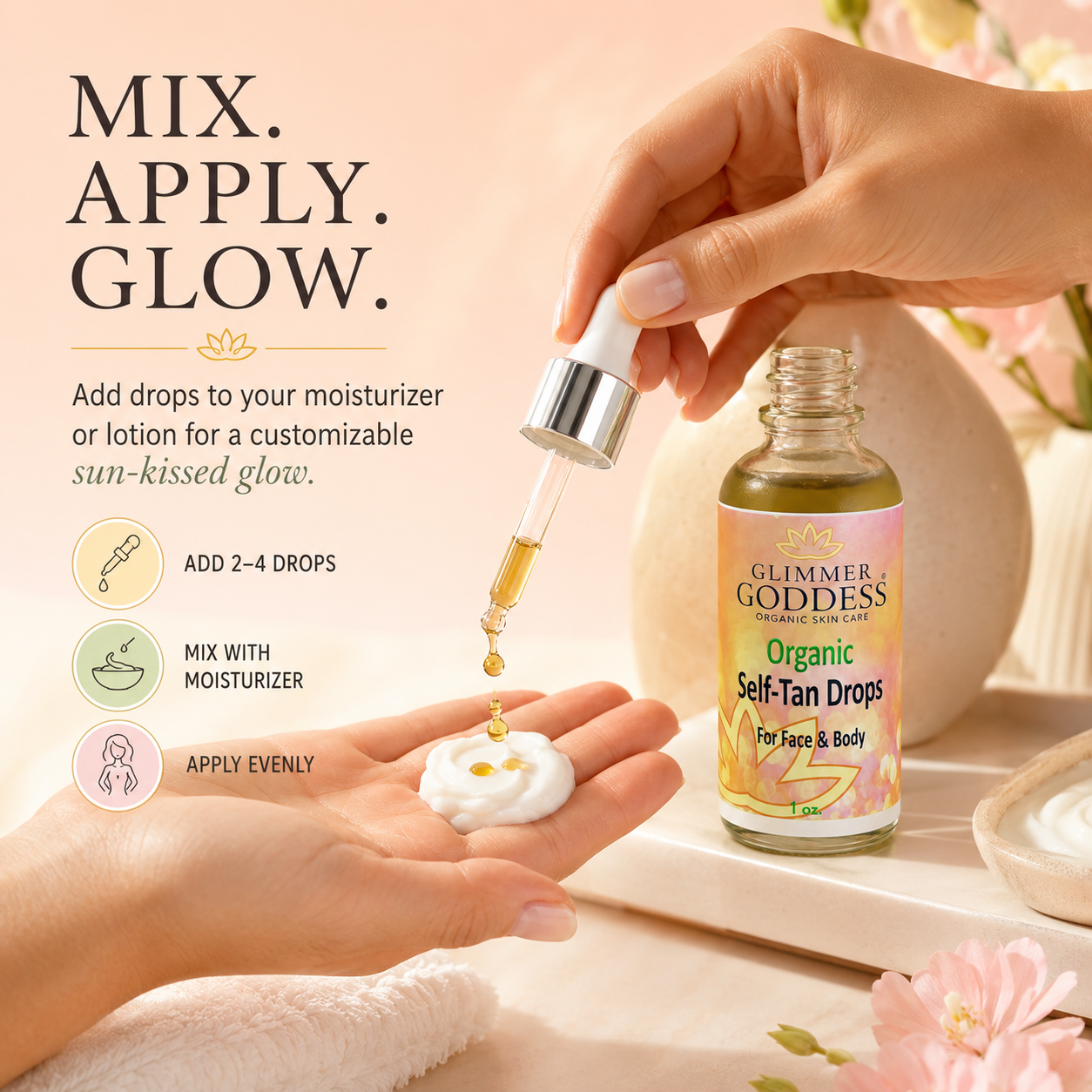 Organic Self Tan Drops – Fast Glow