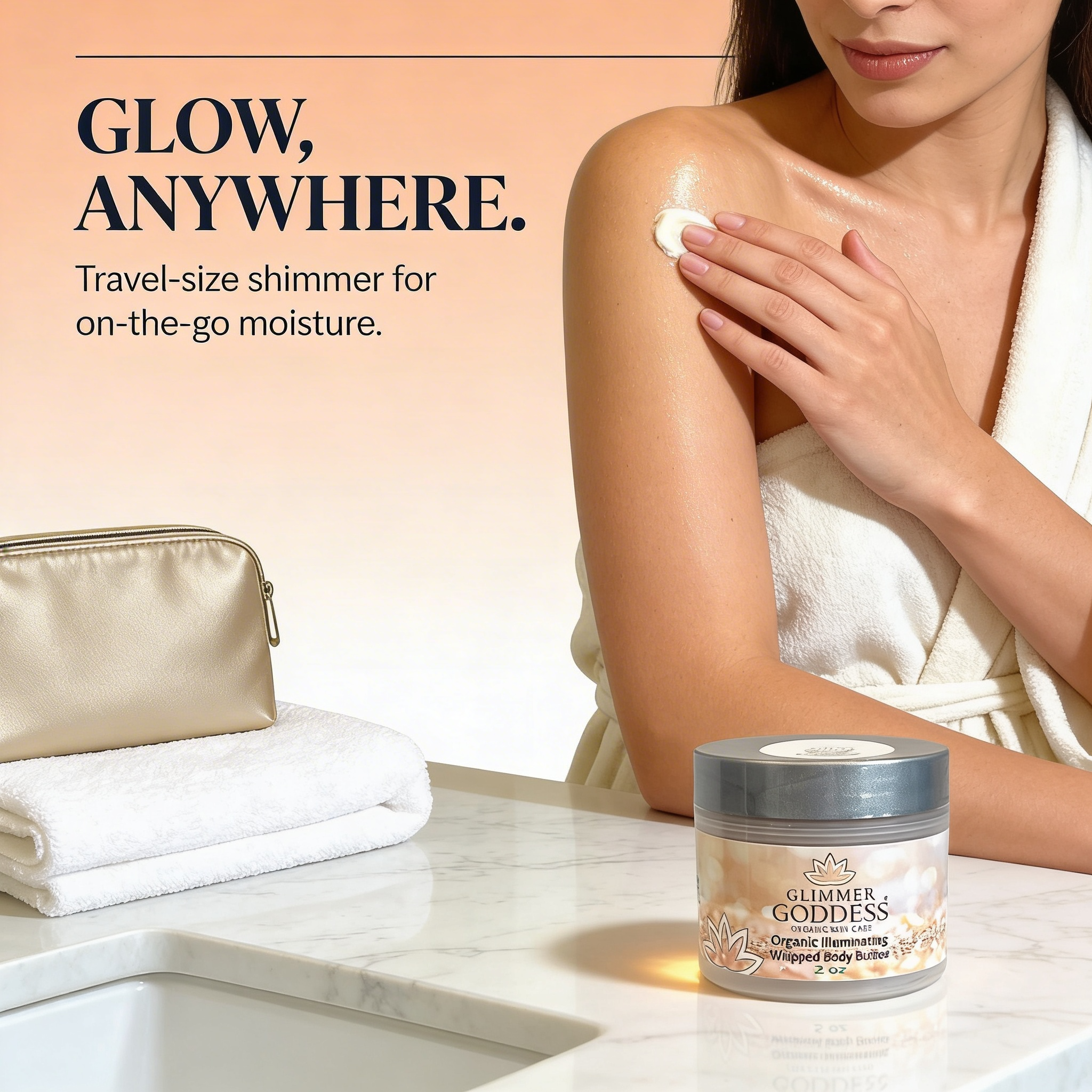 Organic Shimmer Body Butter 2 oz – Travel