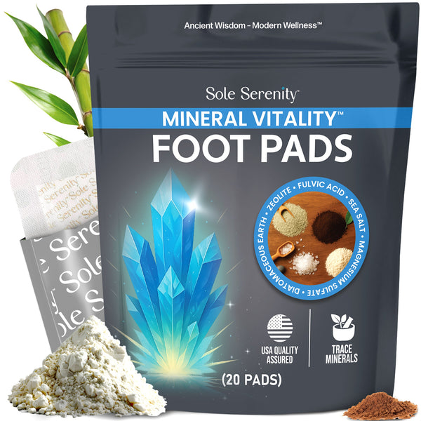 Lure Essentials Vital Minerals foot pads with natural ingredients, part of the Neuro Ease and Good Night Sleep bundle.
