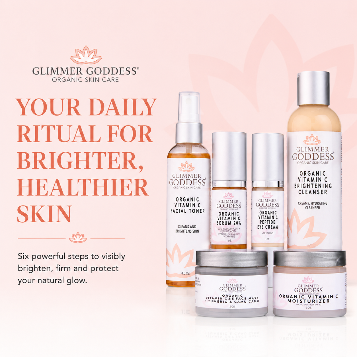 Vitamin C 6-Step Anti-Aging System – Complete Brightening Routine with SPF 30