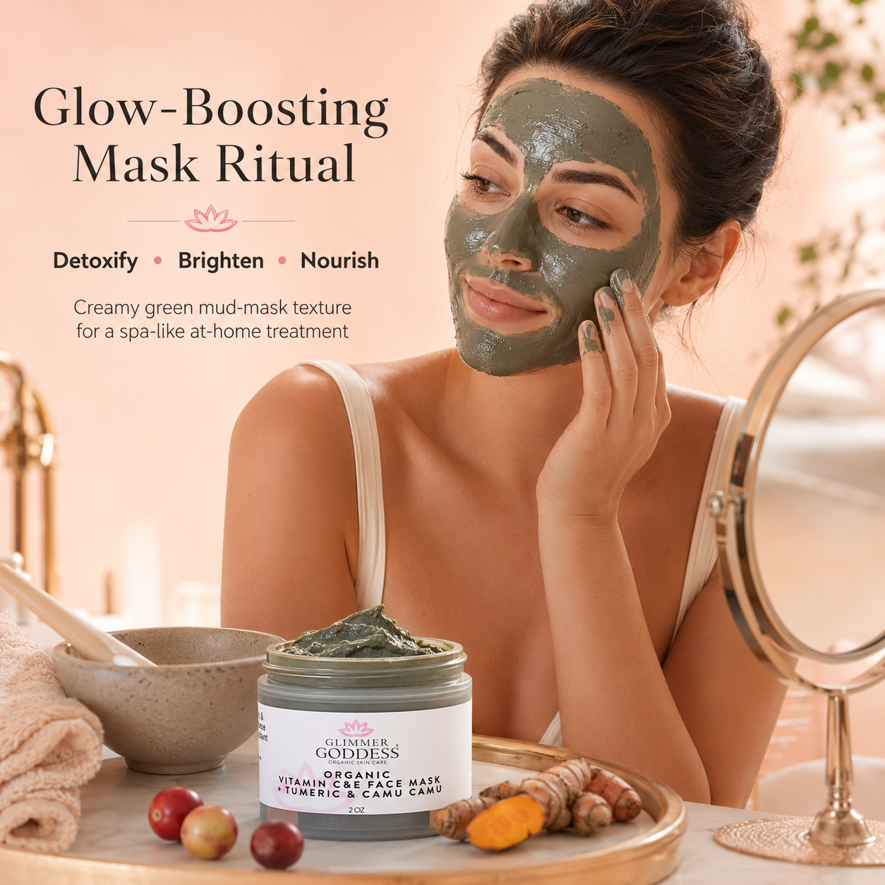 Organic Vitamin C & E Brightening Face Mask