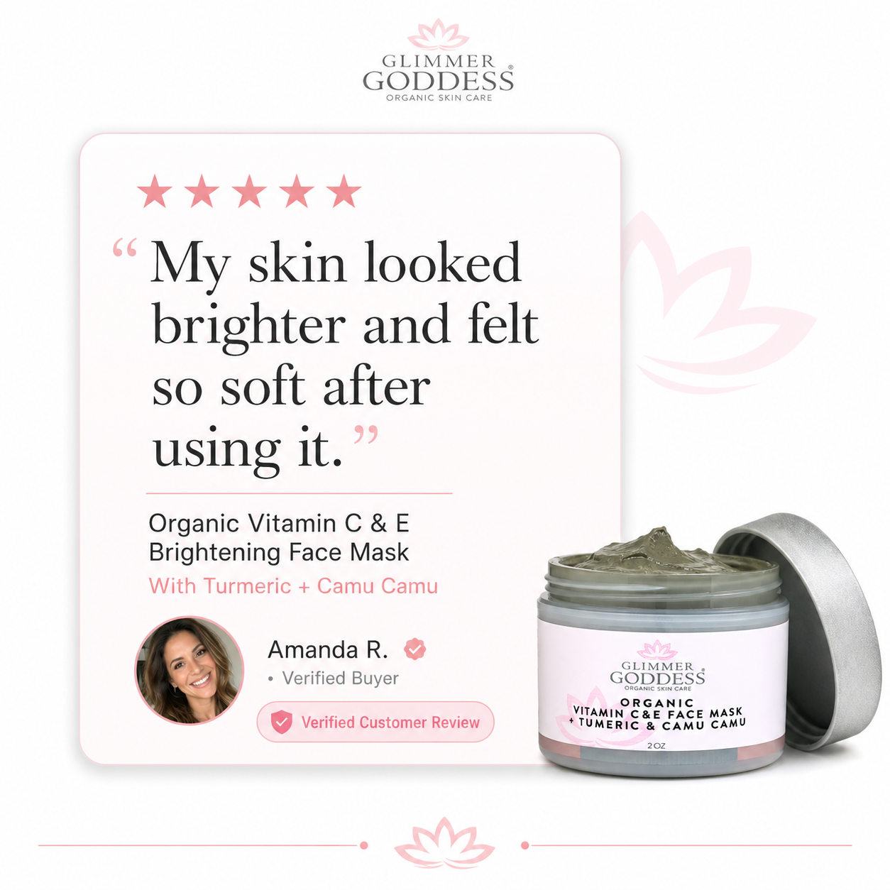 Organic Vitamin C & E Brightening Face Mask