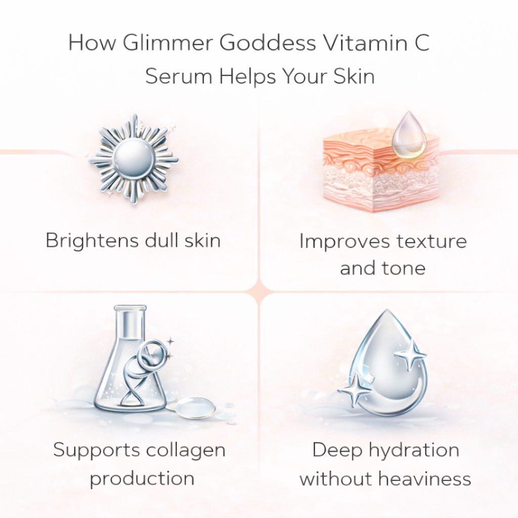 Organic Vitamin C Serum 20% – Brightening Treatment with Hyaluronic & Ferulic Acid