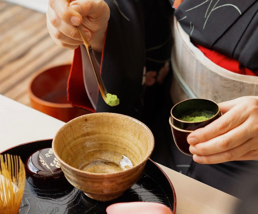 Isshiki Matcha Samidori Single Cultivar premium matcha powder in packaging