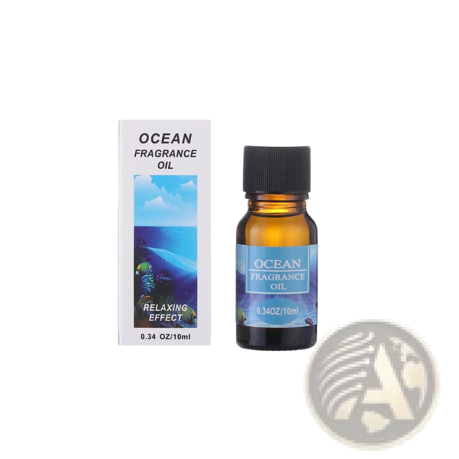 ARBA Global aromatherapy essential oil for humidifiers, 10ml bottle with ocean-inspired scent, suitable for beauty and personal care.