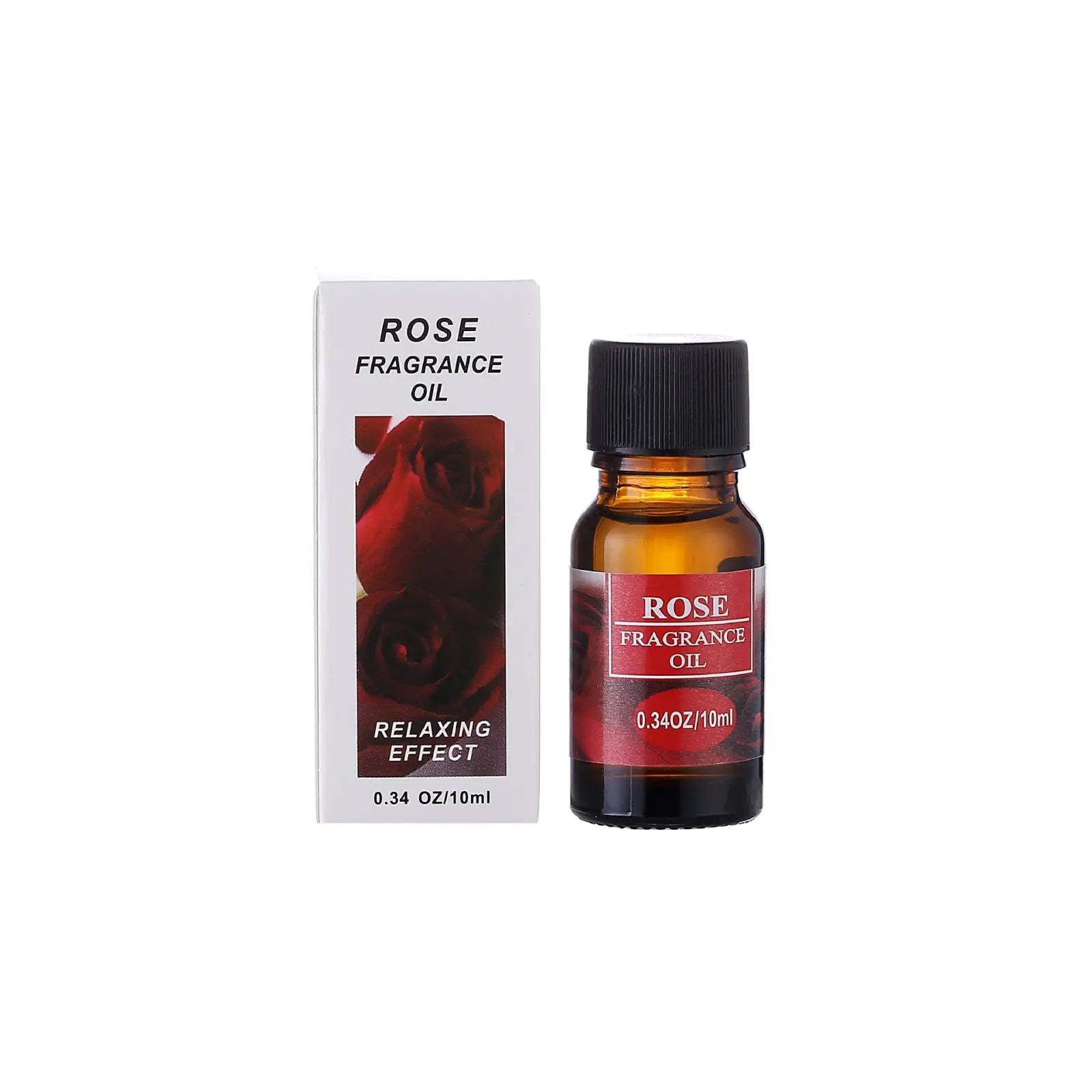 10ml rose aromatherapy essential oil for humidifiers by ARBA Global, in a clear bottle with a white cap, suitable for beauty and personal care.