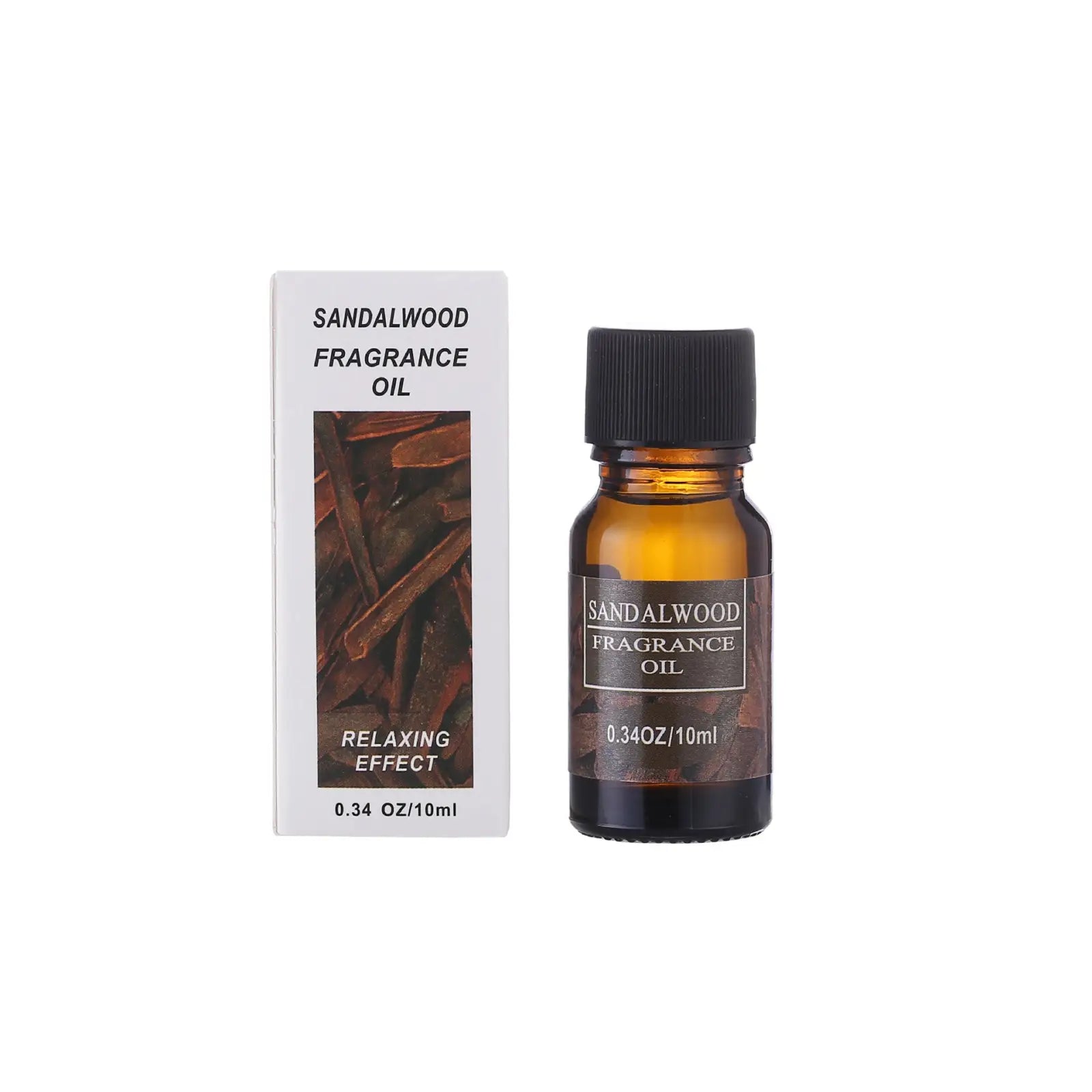 ARBA Global sandalwood aromatherapy essential oil for humidifiers in a 10ml bottle, used for relaxation and wellness.