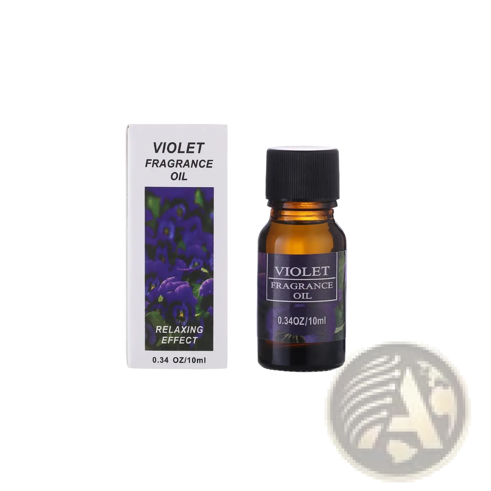 Violet ARBA Global aromatherapy essential oil for humidifiers, 10ml, in a glass bottle, used for relaxation and home wellness.