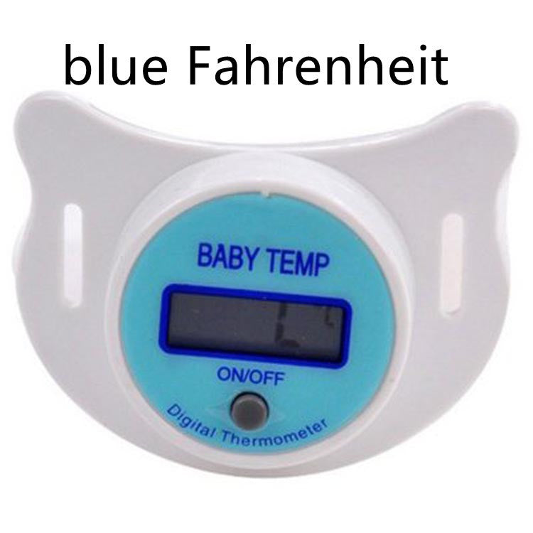 Pink Baby Joy baby pacifier with built-in digital thermometer for accurate temperature reading and soothing comfort.