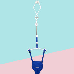 Pink children's bounce fitness frame from Baby Joy, designed for safe indoor exercise and active play.