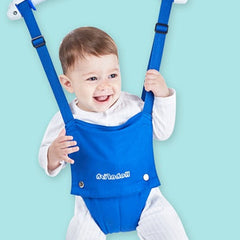 Pink children's bounce fitness frame by Baby Joy with safety handles, designed for fun and active exercise for kids.