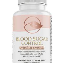 Bellawell Health Blood Sugar Balance capsules showing a bottle of dietary supplement capsules for blood sugar support.