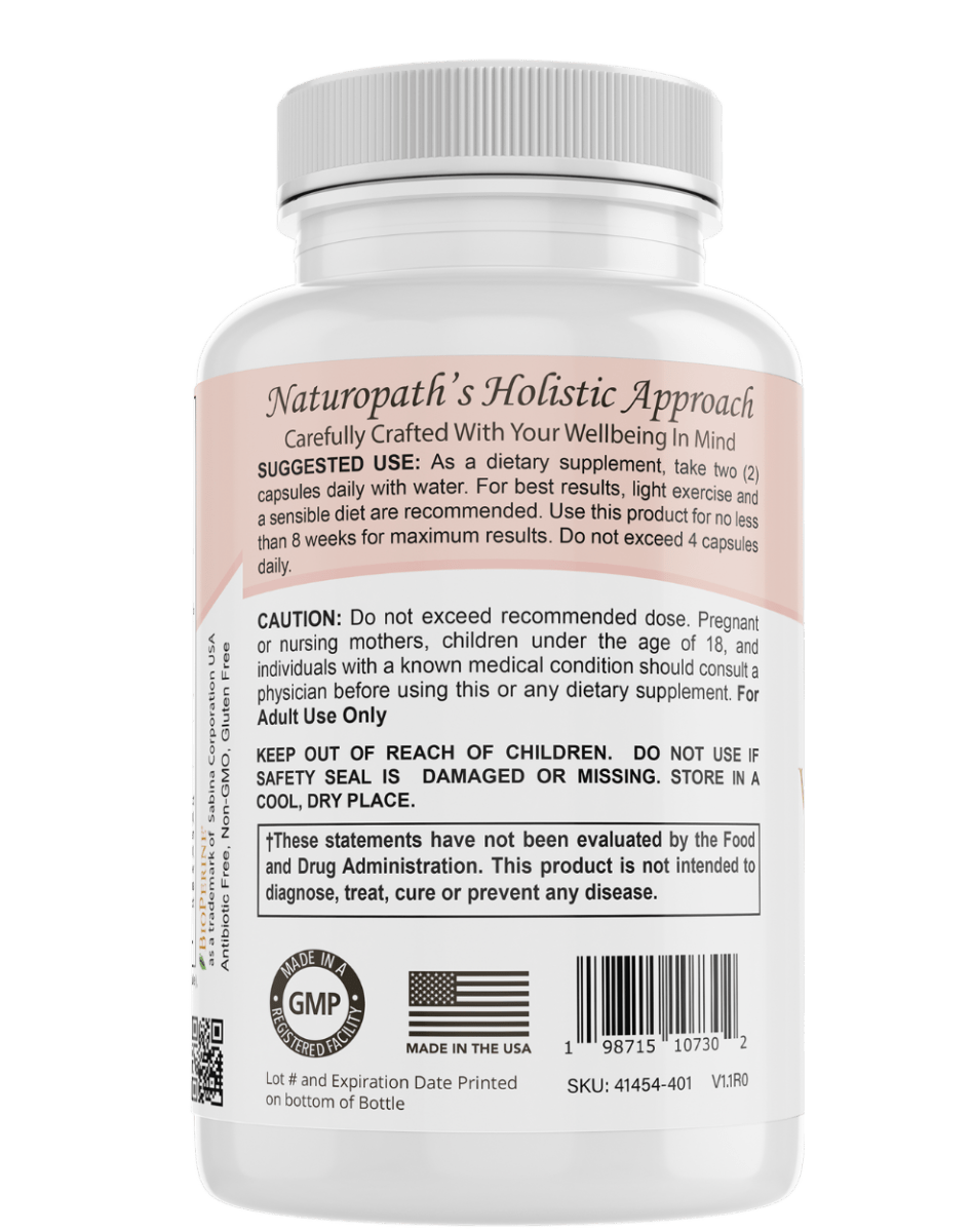 Women's Vitality Plus capsules by Bellawell Health, showing a bottle of dietary supplement capsules for wellness.