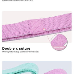Bellawell Health long resistance exercise elastic bands in purple, pink, and green for strength training.