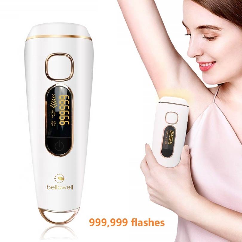 Bellawell Health IPL hair removal device, sleek handheld design for effective light-based hair removal at home.