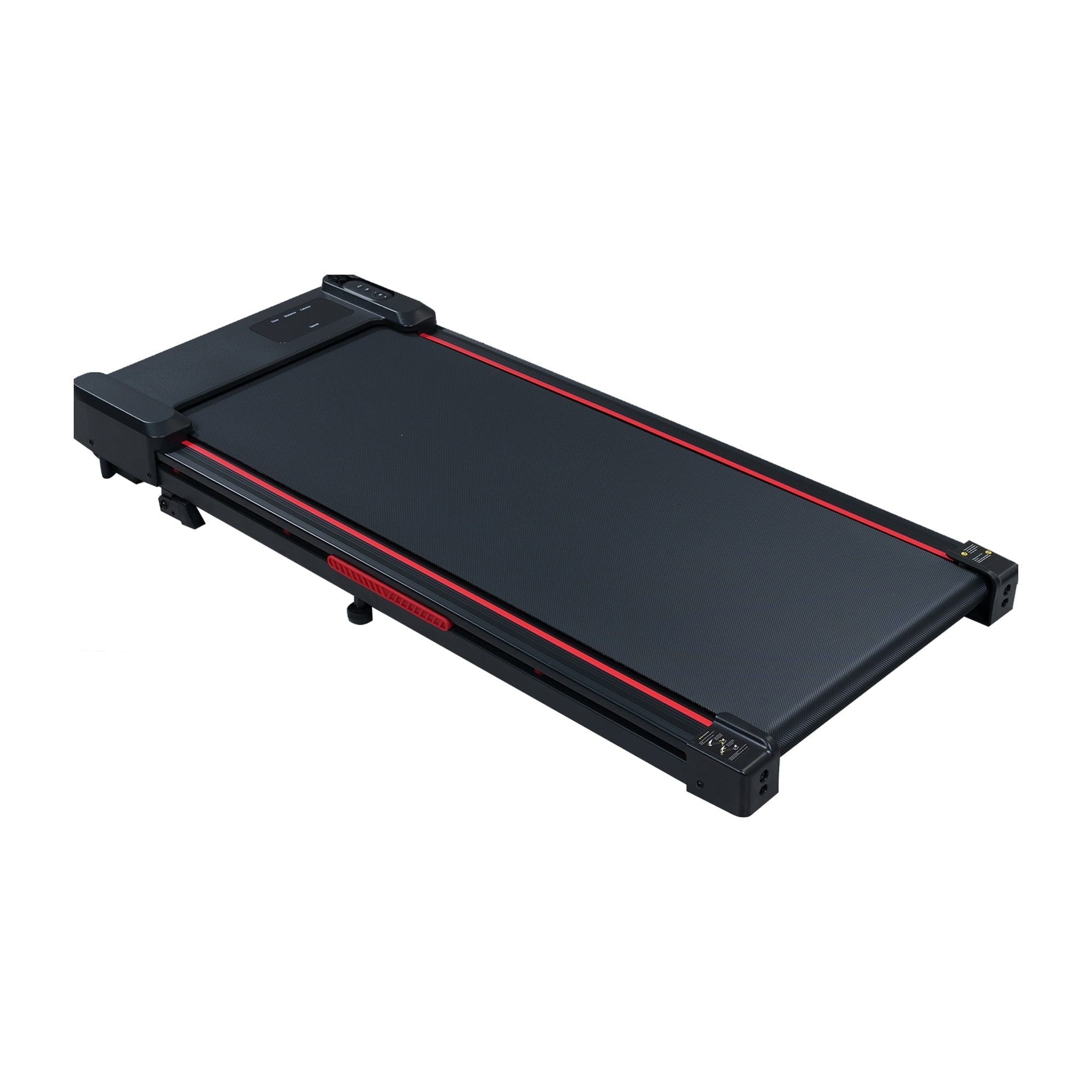 Berry Charmz black and grey walking pad treadmill with 8° incline, remote, LED display, portable design, 2.5HP motor, 220 lb capacity