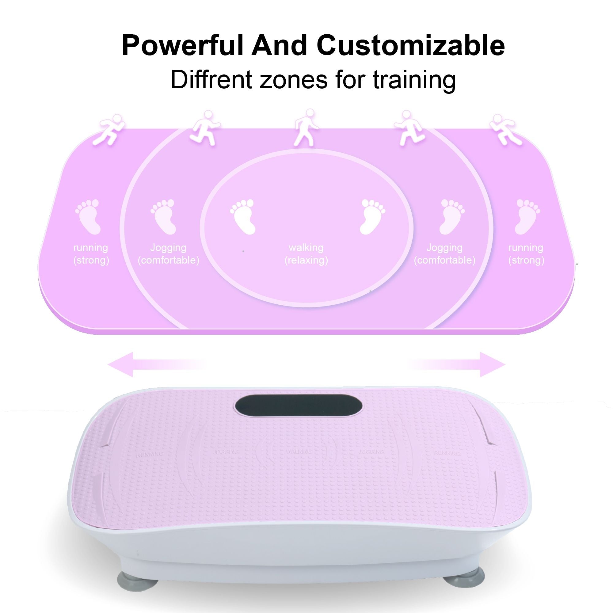 Pink Silent Vibration Platform by Berry Charmz for fitness and weight loss, featuring 10-frequency body-shaking massage machine.