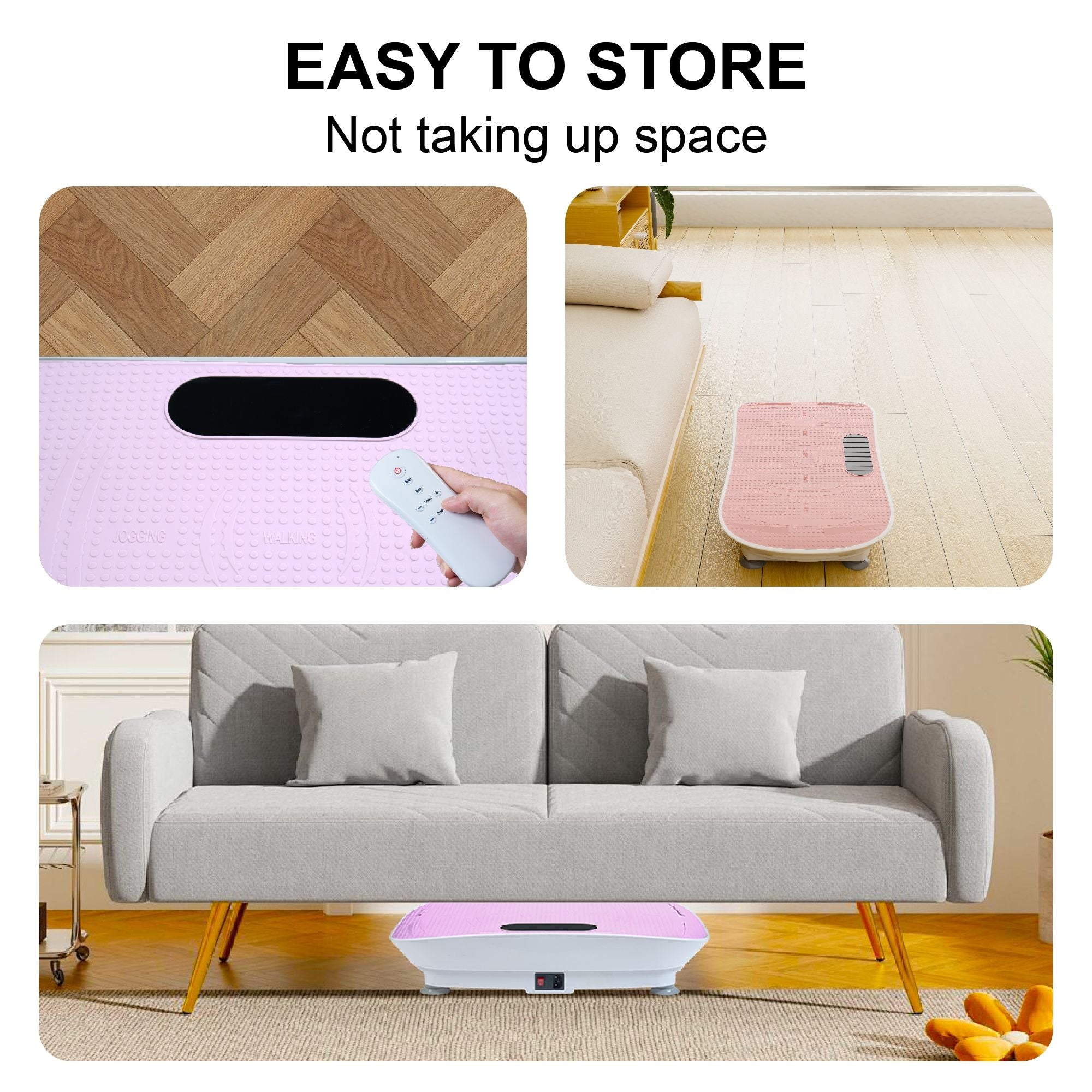 Pink Berry Charmz Silent Vibration Platform for weight loss and fat burning, with 10-frequency body-shaking massage machine for unisex use.