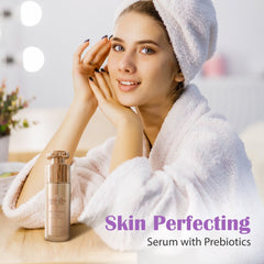 Best Clean Beauty Derm Skin Perfecting Serum for rosacea and adult acne, 1 fl oz bottle with dropper applicator.