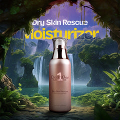Best Clean Beauty Derm #1 Dry Skin Rescue moisturizer with Vitamin B3 in a 3.38 oz jar, showing the product container.