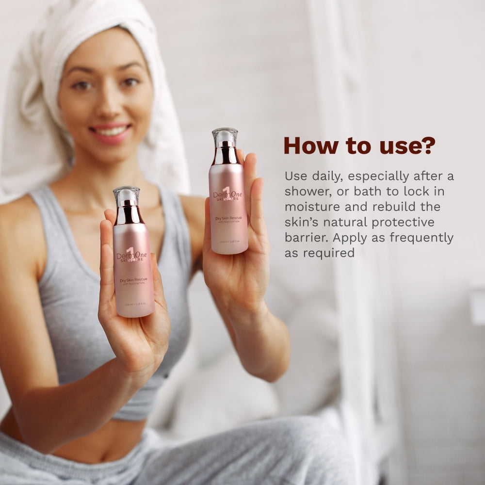 Best Clean Beauty Derm #1 Dry Skin Rescue moisturizer with Vitamin B3 in a 3.38 oz jar, featuring a creamy texture for dry skin.