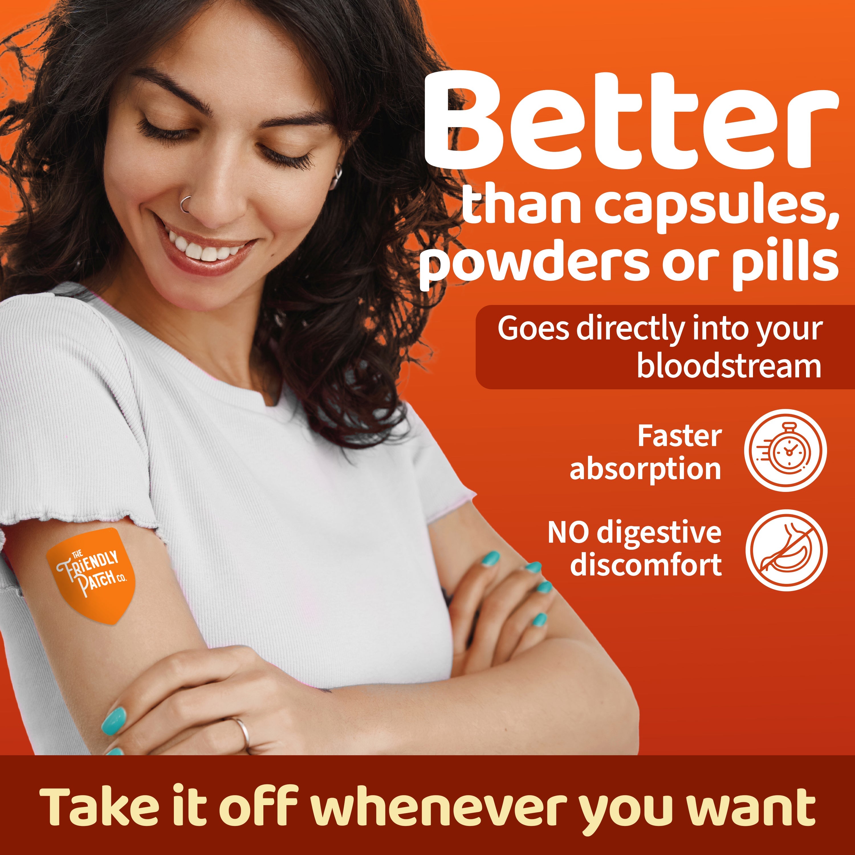 Friendly Patch Co Shield Wellness Patches for immune support, showing a 28-pack of monthly immunity and wellness patches.