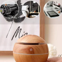BioWizdom Tik Tok ultrasonic humidifier and aroma therapy diffuser in marble finish, compact and stylish for home use